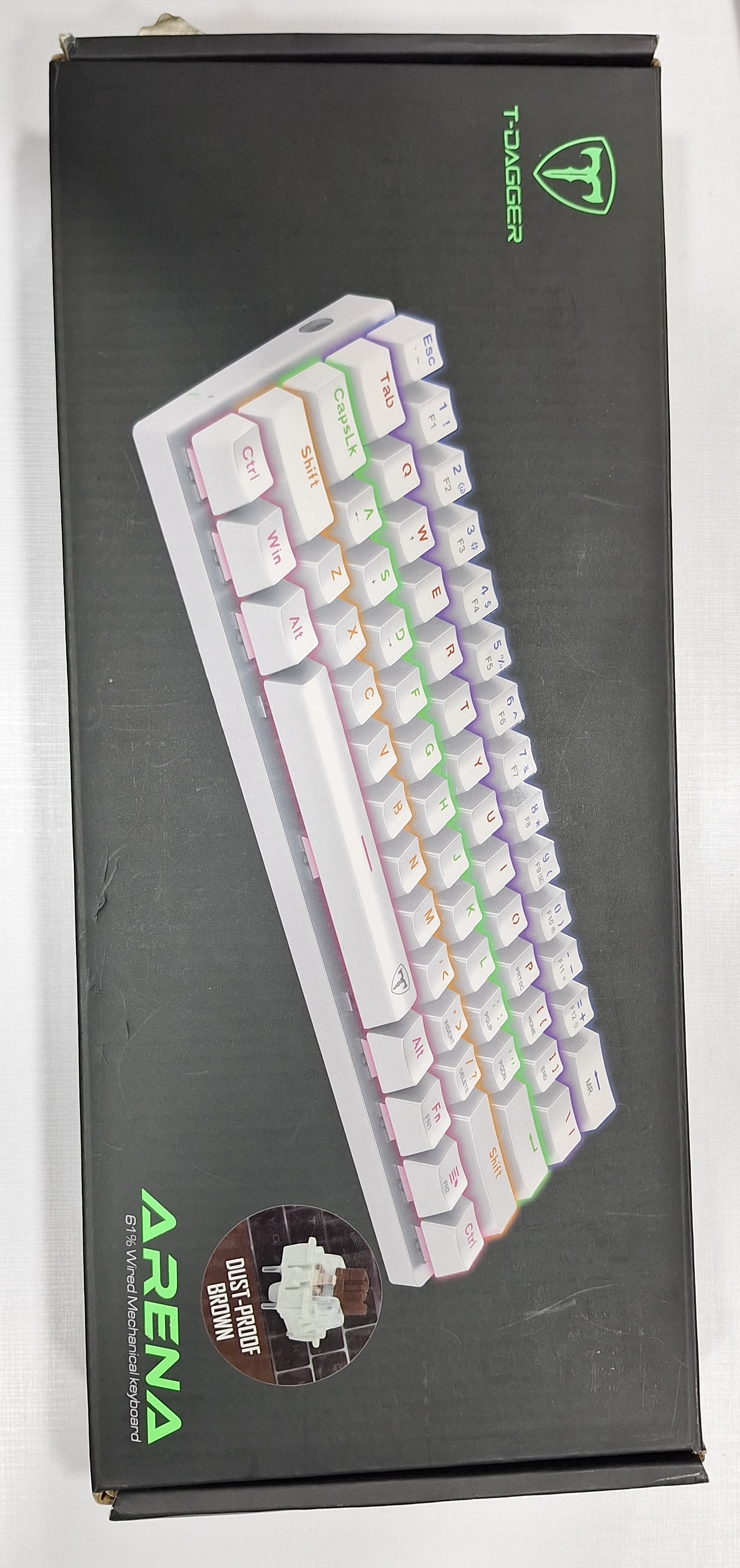 T-Dagger ARENA TGK321 WHITE Switch Brown Keyboard Gaming 11