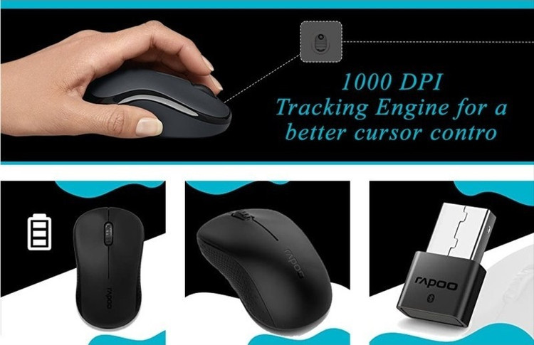 2 Rapoo X1810 Wireless Keyboard and Mouse