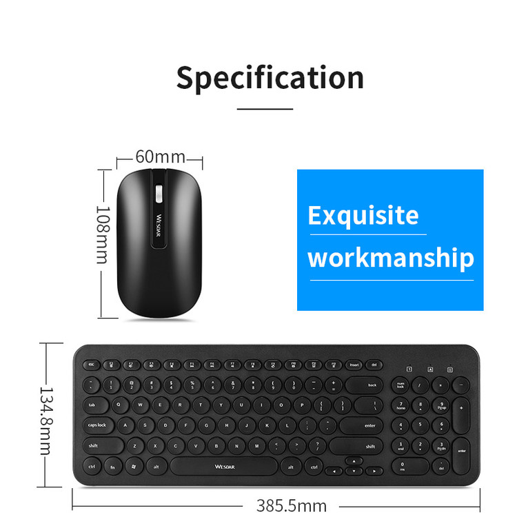 WESDAR wireless keyboard and mouse 1