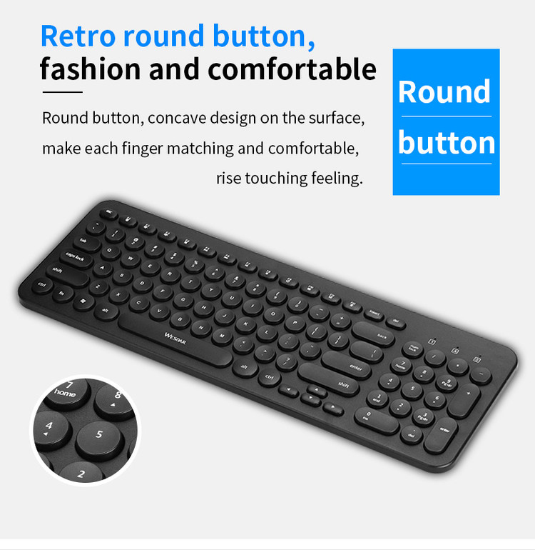 WESDAR wireless keyboard and mouse 3